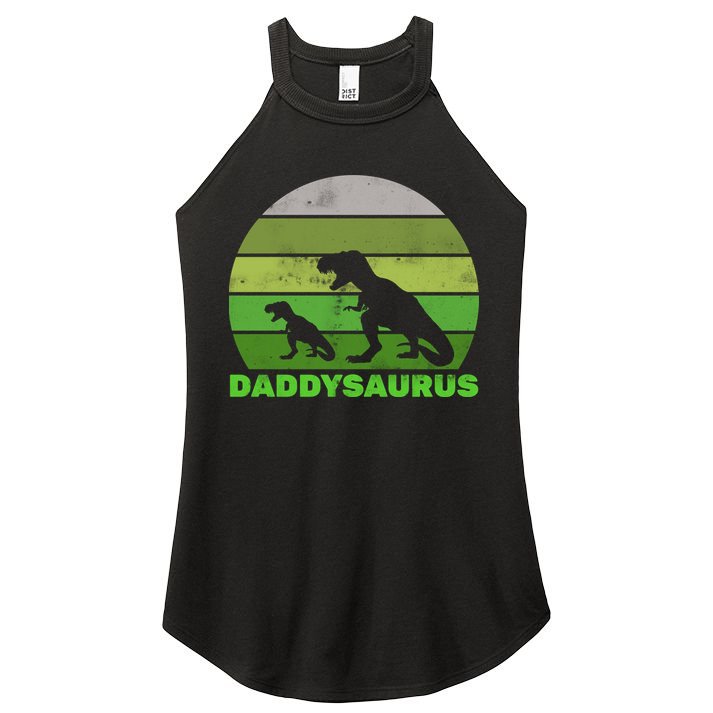 Retro Daddysaurus  Women's Perfect Tri Rocker Tank