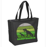 Retro Daddysaurus  Zip Tote Bag