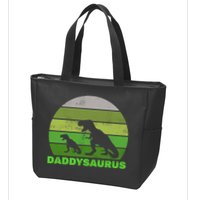 Retro Daddysaurus  Zip Tote Bag