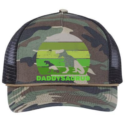 Retro Daddysaurus  Retro Rope Trucker Hat Cap