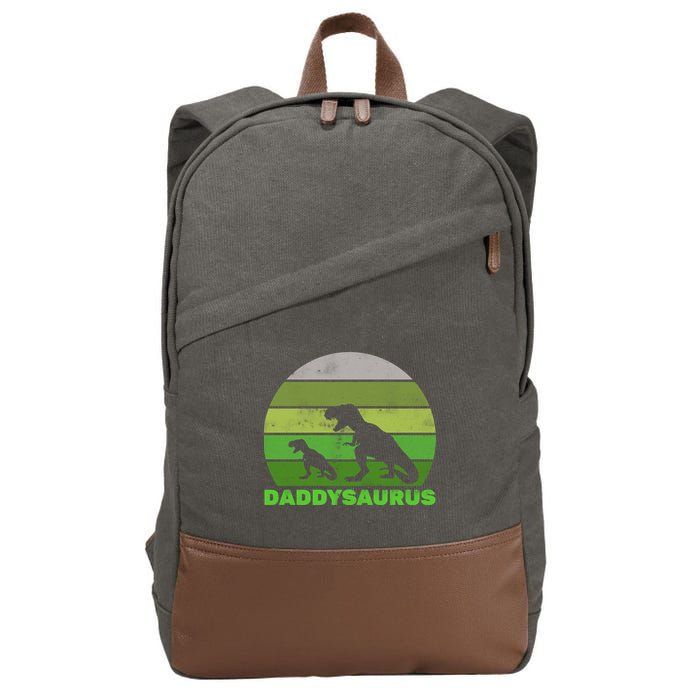 Retro Daddysaurus  Cotton Canvas Backpack