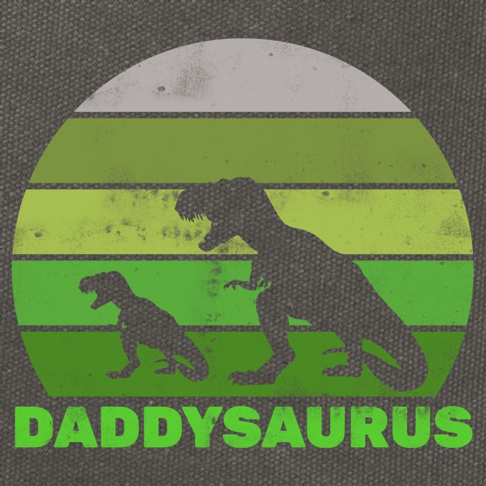 Retro Daddysaurus  Cotton Canvas Backpack
