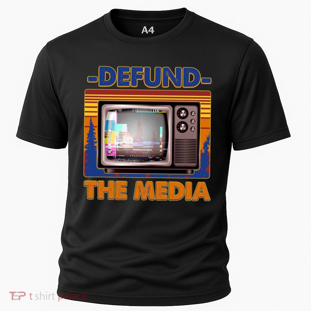 Retro Defund the Media Vintage TV Set Performance Shirt