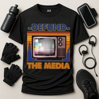 Retro Defund the Media Vintage TV Set Performance Shirt