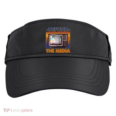 Retro Defund the Media Vintage TV Set Adult Drive Performance Visor