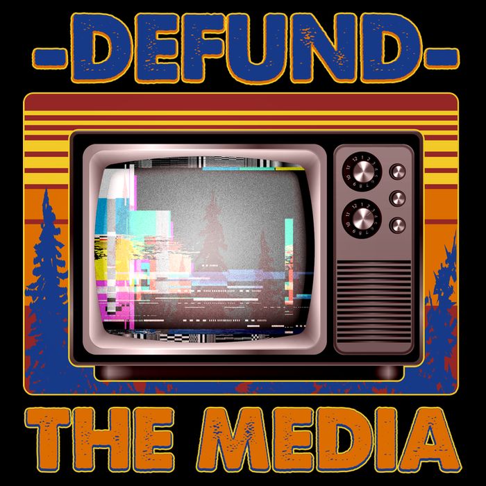 Retro Defund the Media Vintage TV Set Baby Bodysuit