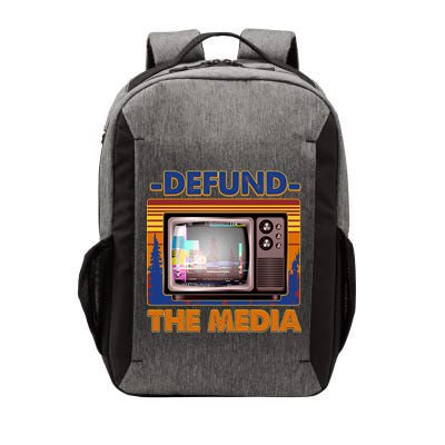 Retro Defund the Media Vintage TV Set Vector Backpack