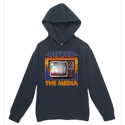 Retro Defund the Media Vintage TV Set Urban Pullover Hoodie