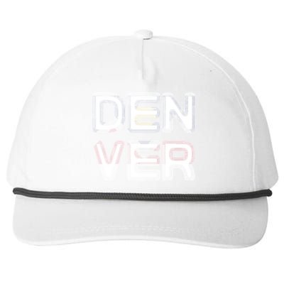 Retro Denver Snapback Five-Panel Rope Hat