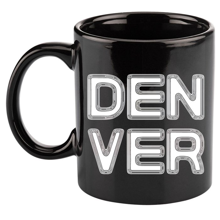 Retro Denver 11oz C Handle Ceramic Mug