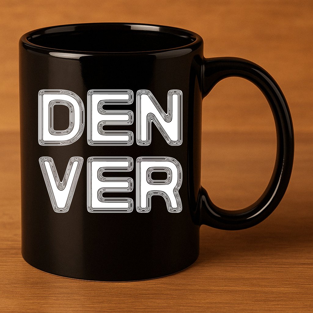 Retro Denver 11oz C Handle Ceramic Mug