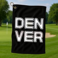 Retro Denver Golf Towel