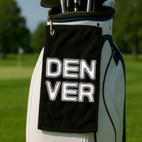 Retro Denver Golf Towel
