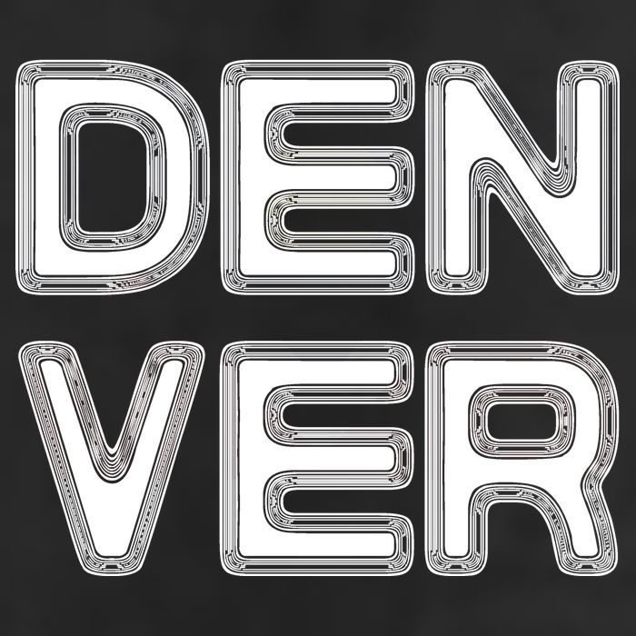 Retro Denver Golf Towel