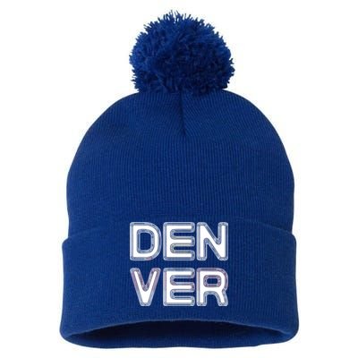 Retro Denver Pom Pom 12in Knit Beanie