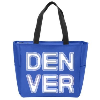 Retro Denver Zip Tote Bag
