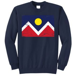 Retro Denver Colorado Flag Tall Sweatshirt