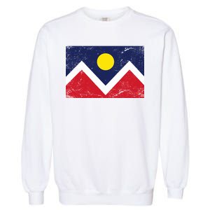 Retro Denver Colorado Flag Garment-Dyed Sweatshirt