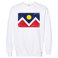 Retro Denver Colorado Flag Garment-Dyed Sweatshirt