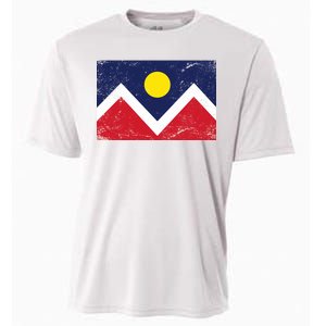 Retro Denver Colorado Flag Cooling Performance Crew T-Shirt