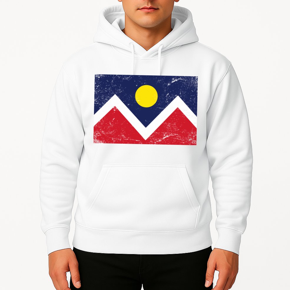 Retro Denver Colorado Flag Hoodie