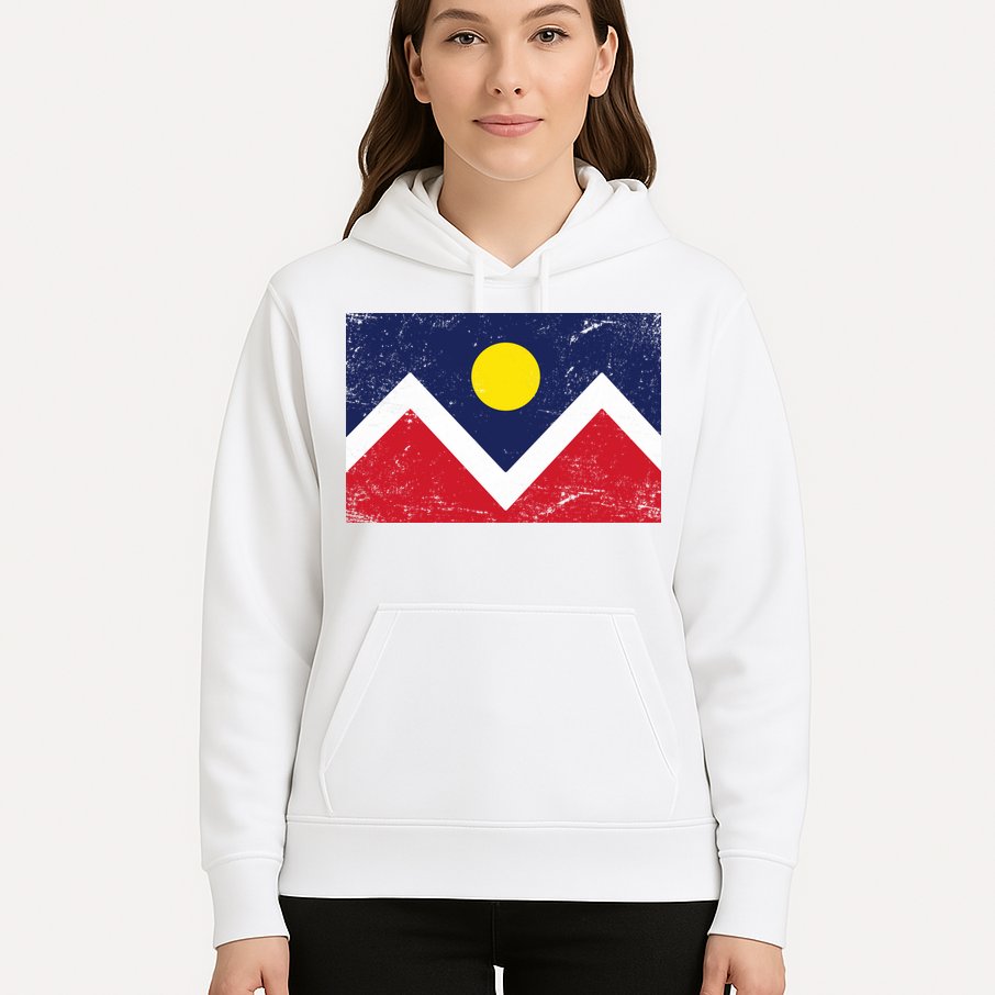 Retro Denver Colorado Flag Hoodie