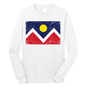 Retro Denver Colorado Flag Long Sleeve Shirt