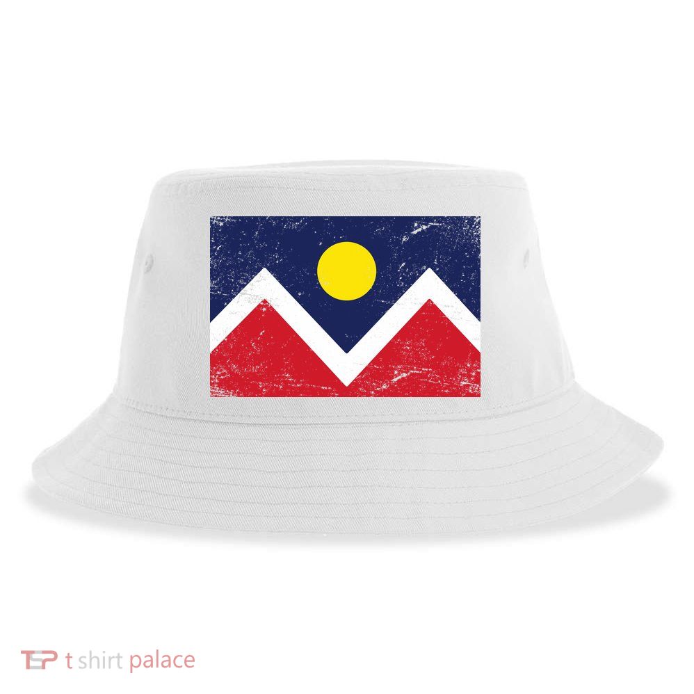 Retro Denver Colorado Flag Sustainable Bucket Hat