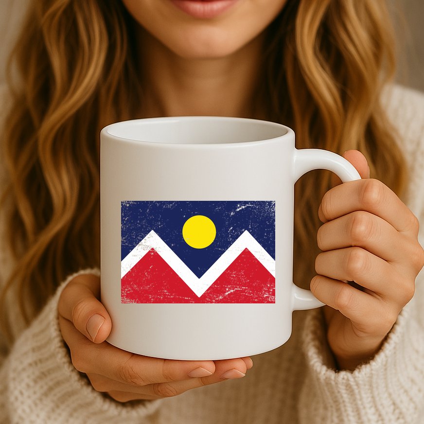 Retro Denver Colorado Flag Mug