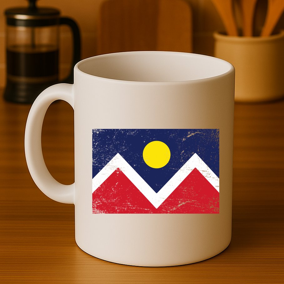 Retro Denver Colorado Flag Mug