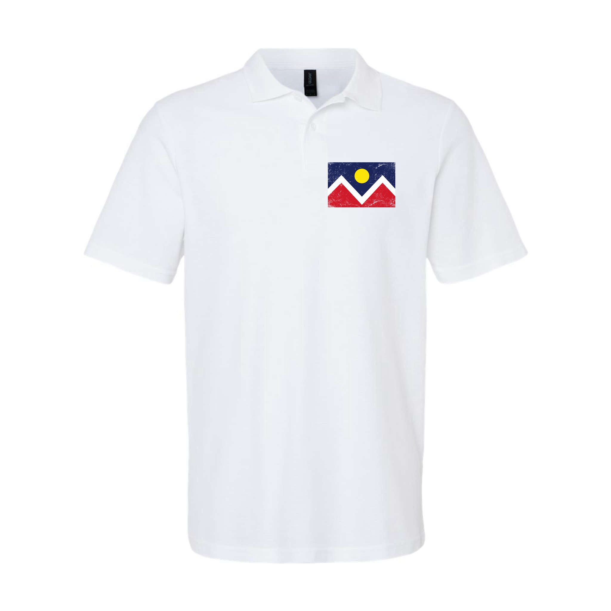 Retro Denver Colorado Flag Polo