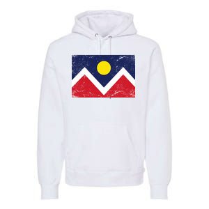 Retro Denver Colorado Flag Premium Hoodie