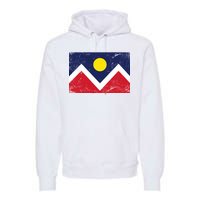 Retro Denver Colorado Flag Premium Hoodie