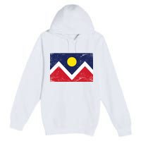 Retro Denver Colorado Flag Premium Pullover Hoodie