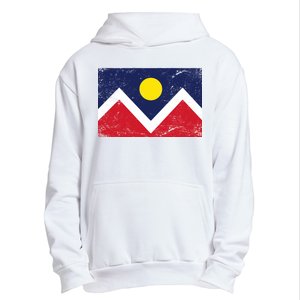 Retro Denver Colorado Flag Urban Pullover Hoodie