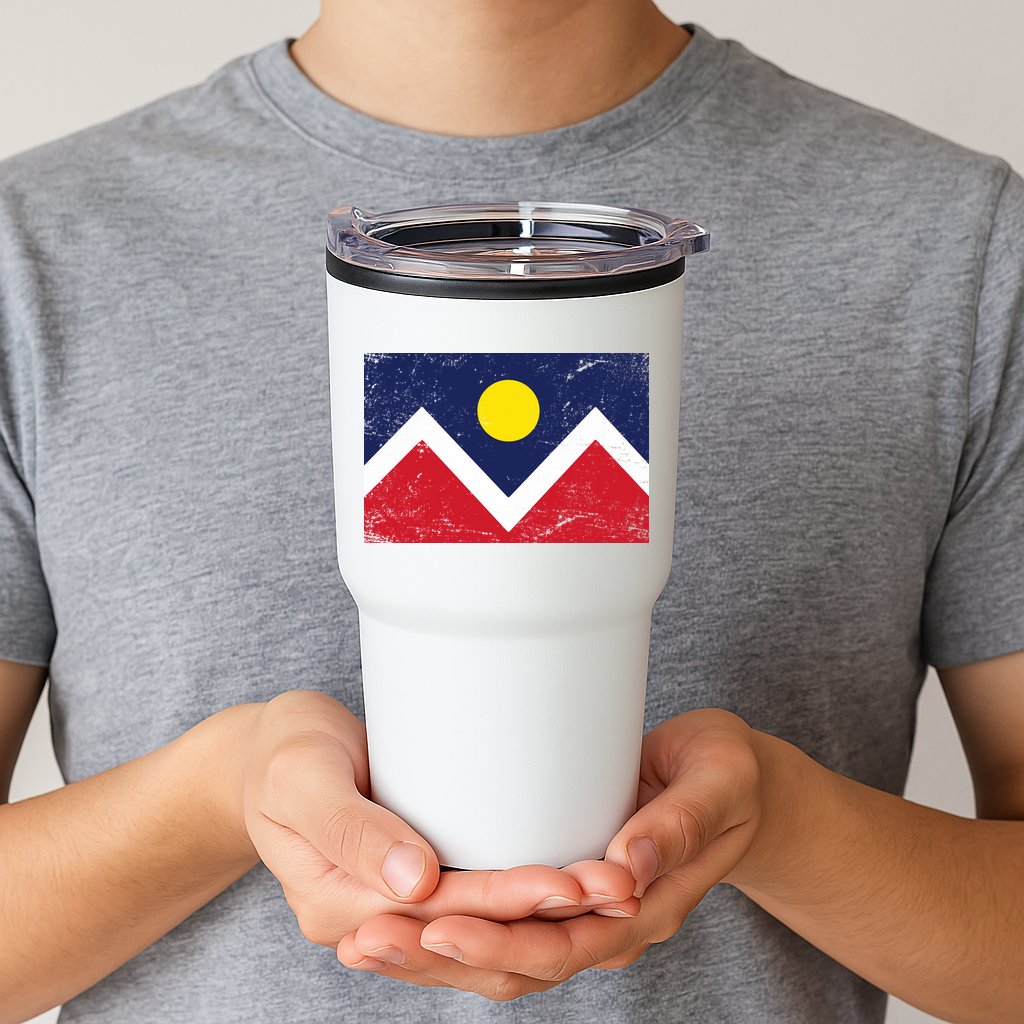 Retro Denver Colorado Flag Tumbler