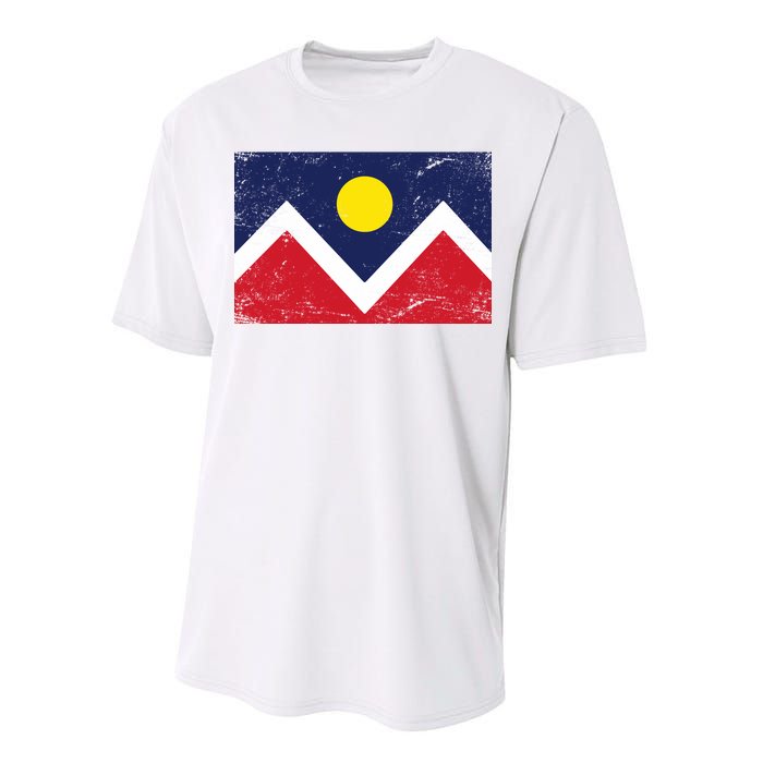 Retro Denver Colorado Flag Performance Sprint T-Shirt