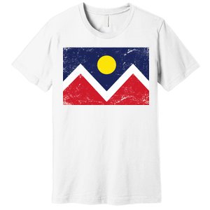 Retro Denver Colorado Flag Premium T-Shirt