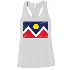 Retro Denver Colorado Flag Women's Racerback Tank