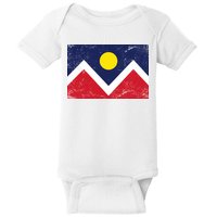 Retro Denver Colorado Flag Baby Bodysuit