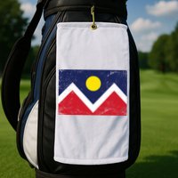 Retro Denver Colorado Flag Golf Towel