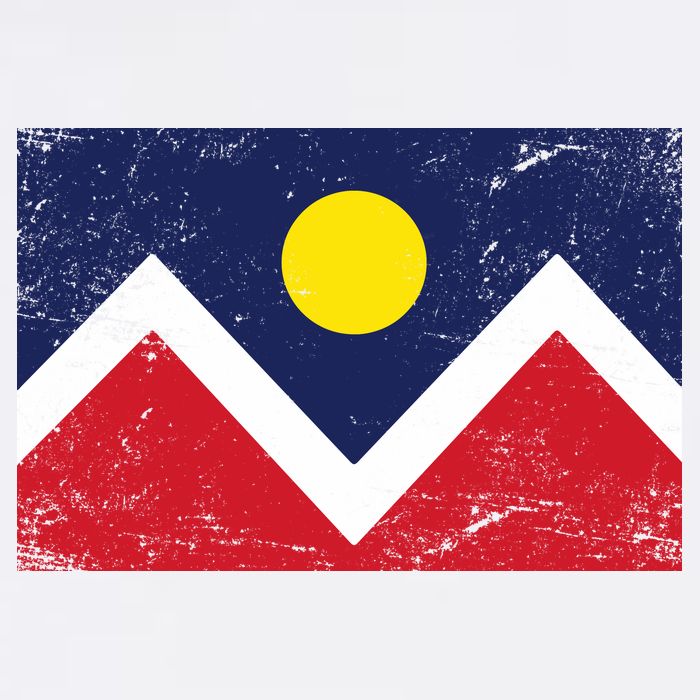 Retro Denver Colorado Flag Visor