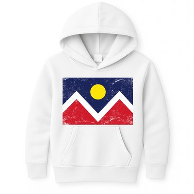 Retro Denver Colorado Flag Kids Hoodie