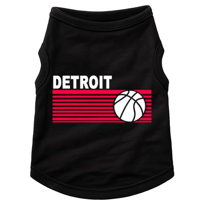 Retro Detroit Basketball Classic Logo Doggie Tank
