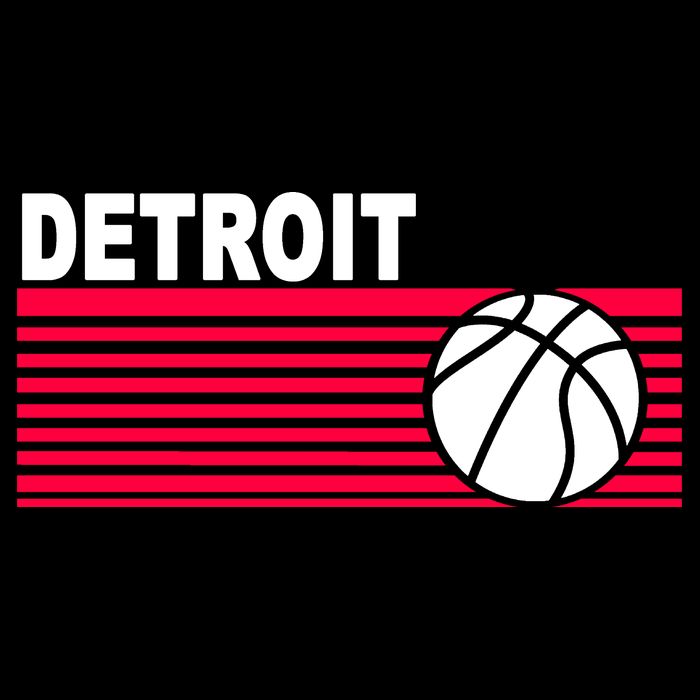 Retro Detroit Basketball Classic Logo Cooling Performance Crew T-Shirt