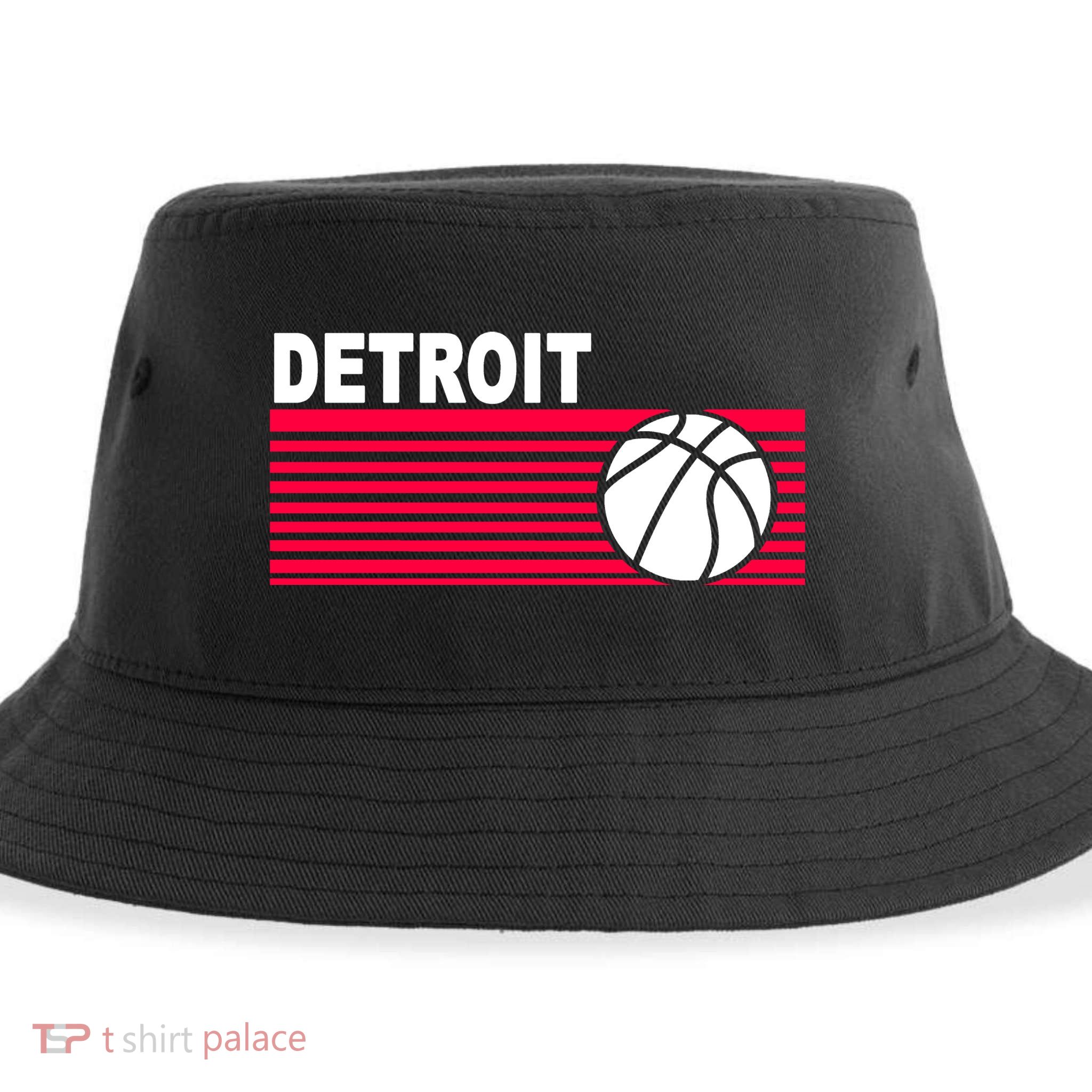 Retro Detroit Basketball Classic Logo Sustainable Bucket Hat