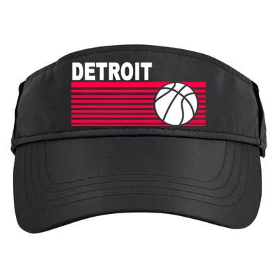 Retro Detroit Basketball Classic Logo Adult Drive Performance Visor