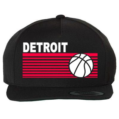 Retro Detroit Basketball Classic Logo Wool Snapback Cap