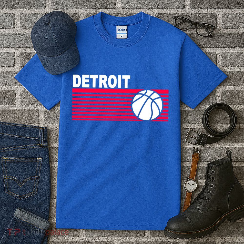 Retro Detroit Basketball Classic Logo Tall T-Shirt