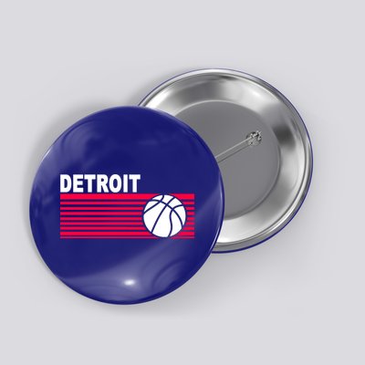 Retro Detroit Basketball Classic Logo Button